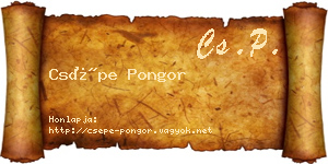 Csépe Pongor névjegykártya